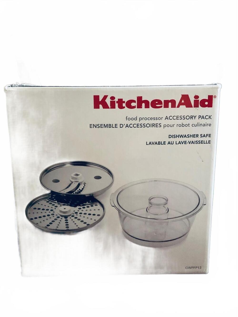 NIB KitchenAid Food Processor Accessory Pack GWPFP13 4 Cup Bowl Fry Ice Discs